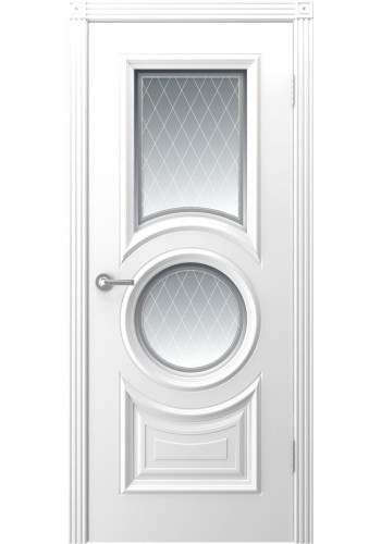 Дверь Богема Белая эмаль со стеклом Дверь Богема Белая эмаль со стеклом